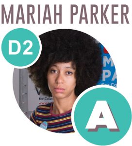 Mariah Parker with an A next to her